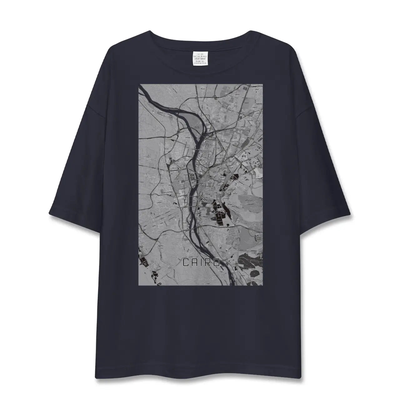 【カイロ(エジプト)】地図柄ビッグシルエットTシャツ