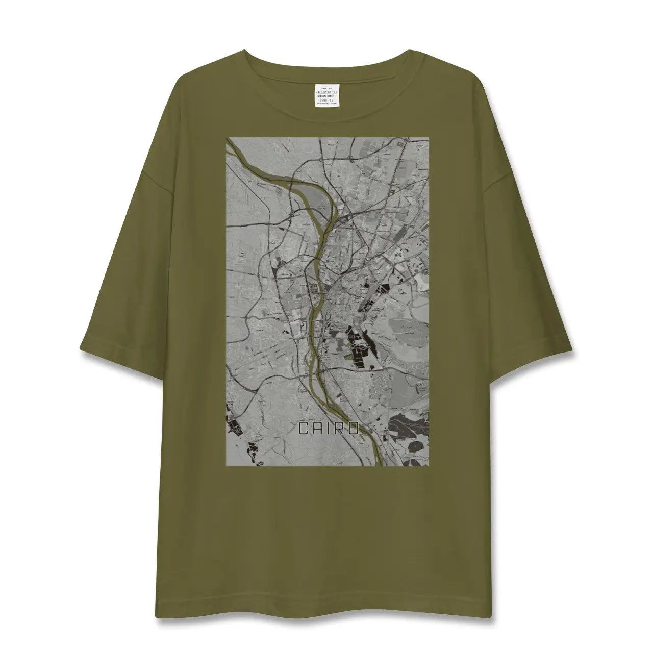 【カイロ(エジプト)】地図柄ビッグシルエットTシャツ