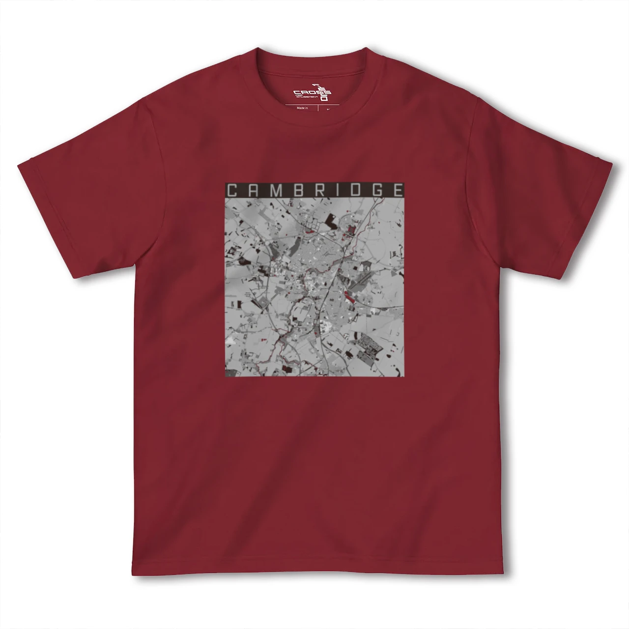 【ケンブリッジ(イギリス)】地図柄ヘビーウェイトTシャツ