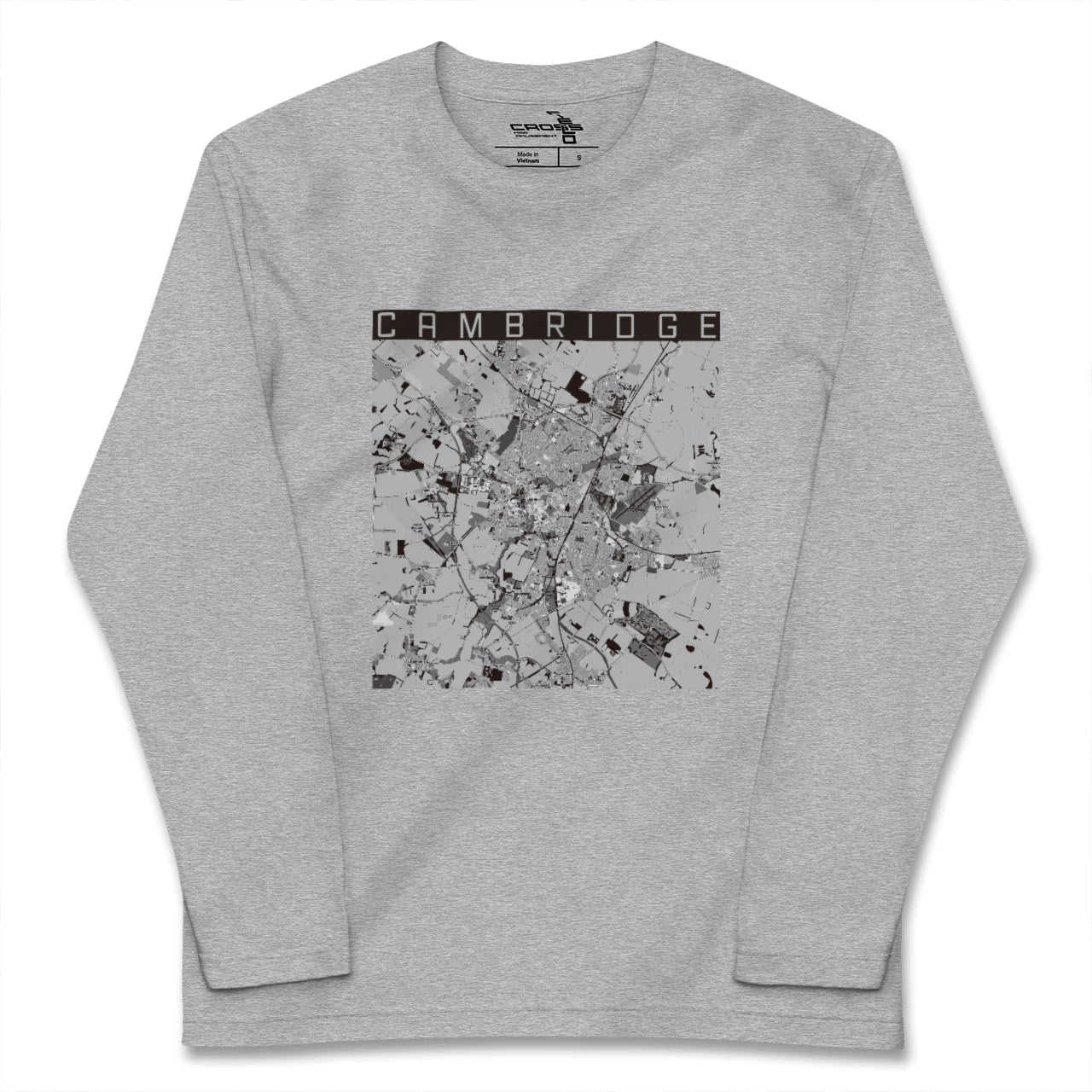 【ケンブリッジ(イギリス)】地図柄ロングスリーブTシャツ