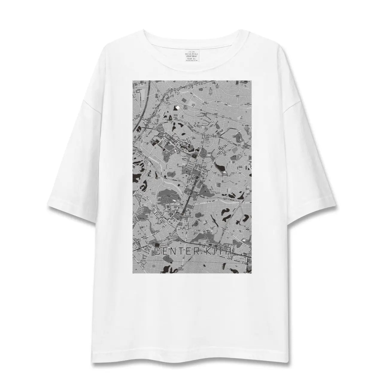 【センター北(神奈川県)】地図柄ビッグシルエットTシャツ