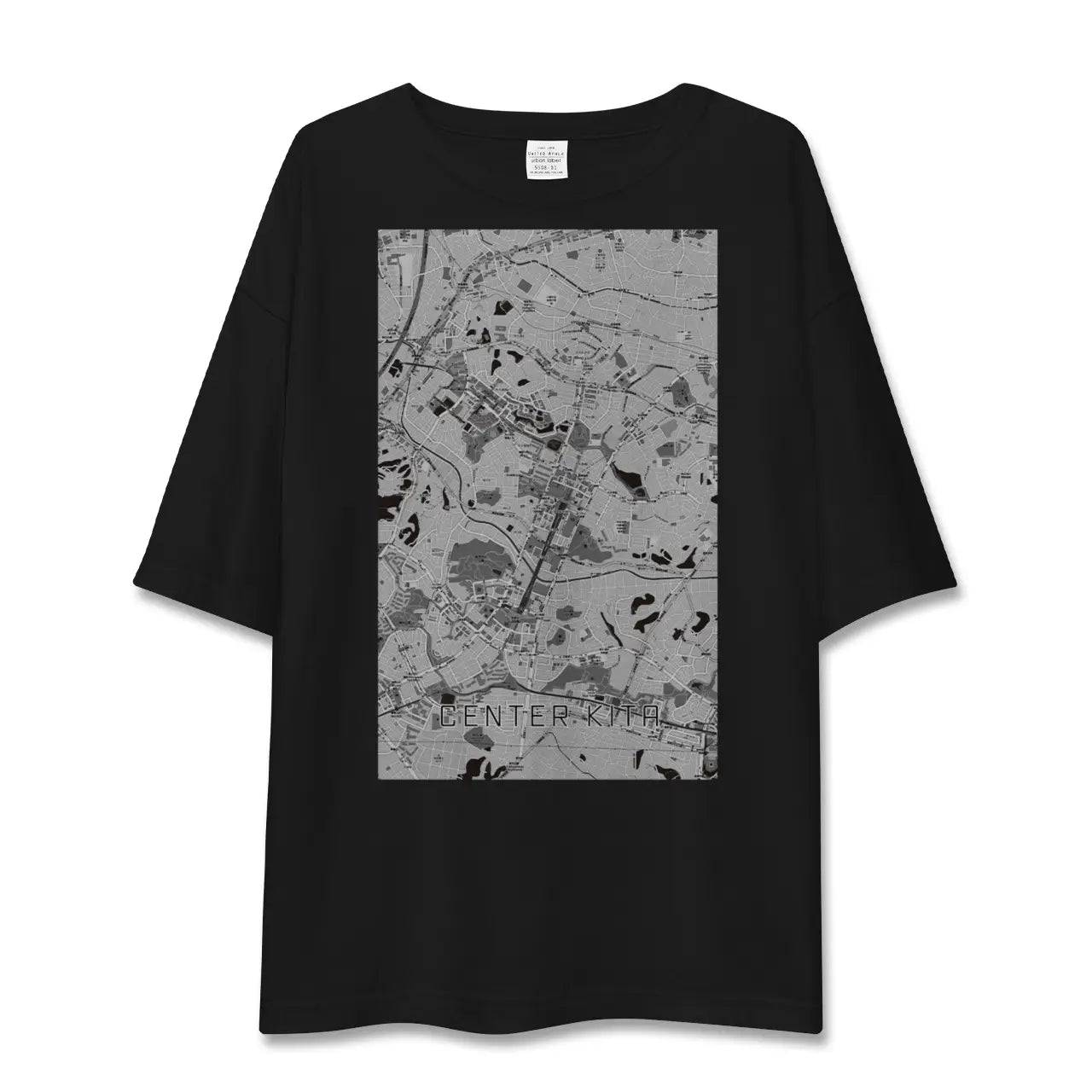 【センター北(神奈川県)】地図柄ビッグシルエットTシャツ