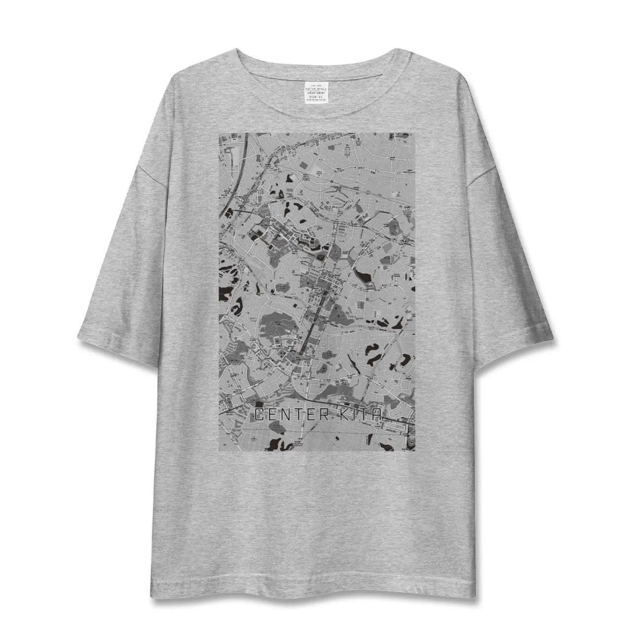 【センター北(神奈川県)】地図柄ビッグシルエットTシャツ