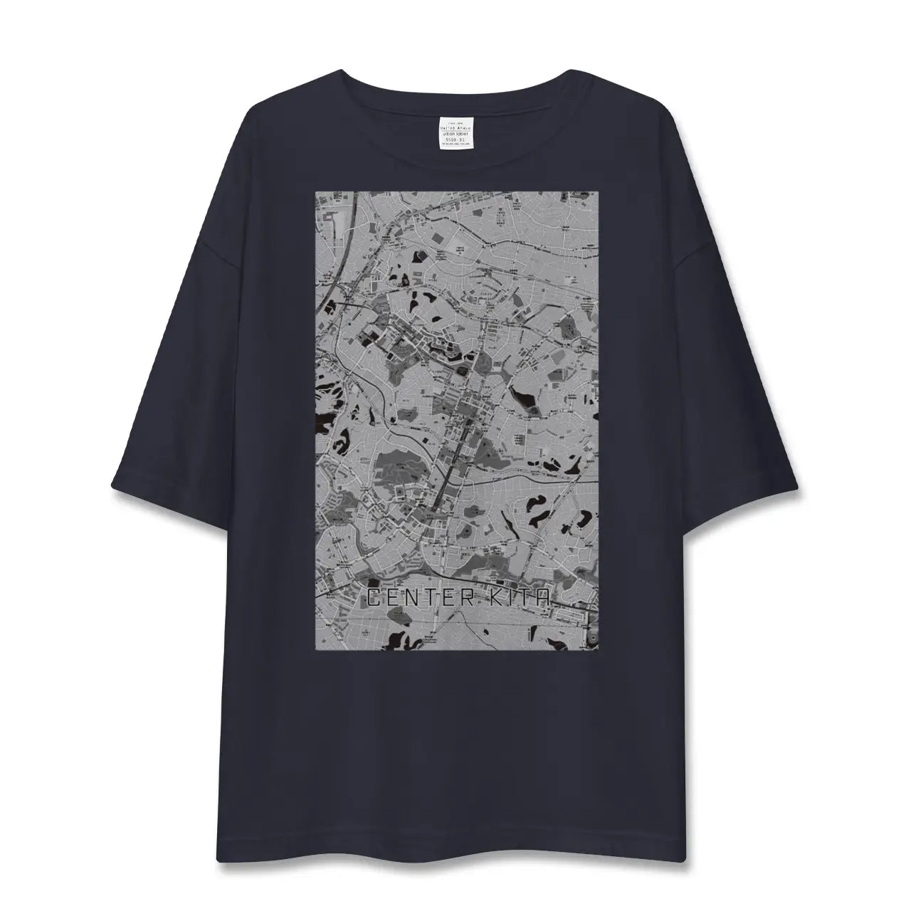 【センター北(神奈川県)】地図柄ビッグシルエットTシャツ