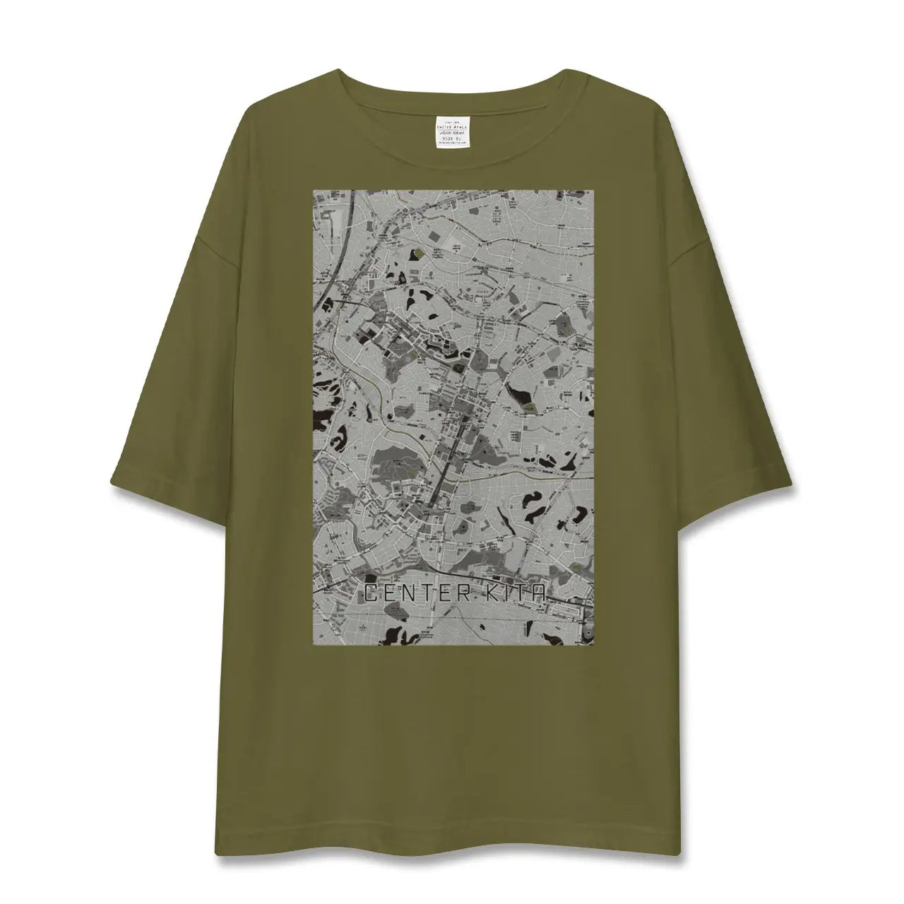 【センター北(神奈川県)】地図柄ビッグシルエットTシャツ