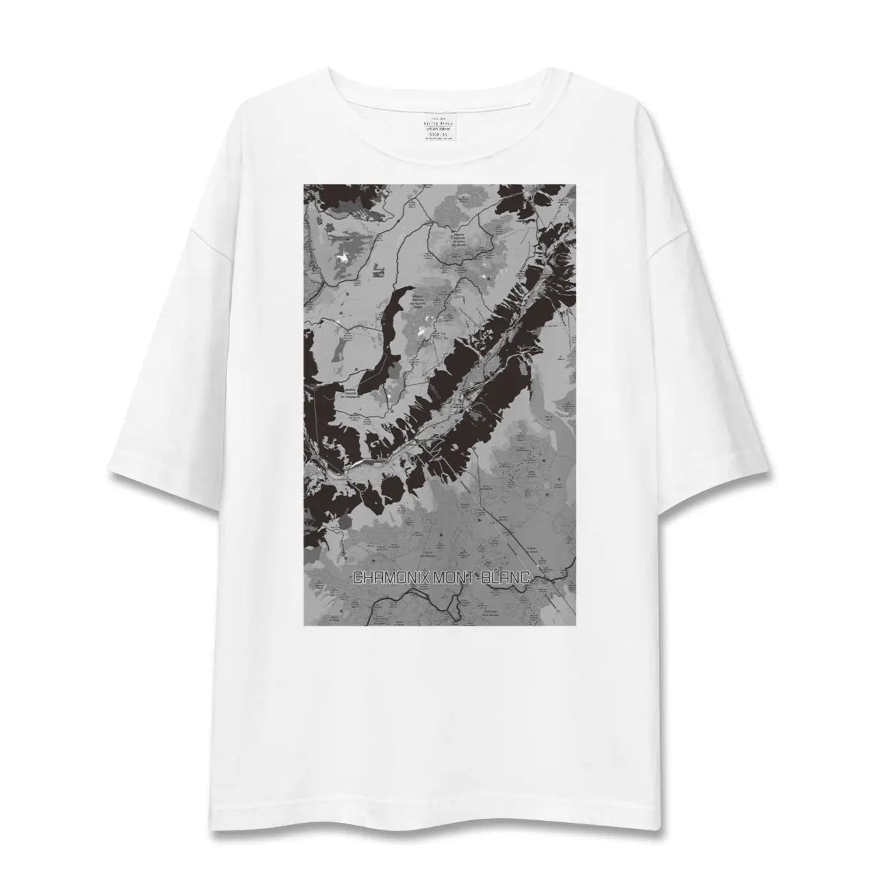 【シャモニー(フランス)】地図柄ビッグシルエットTシャツ
