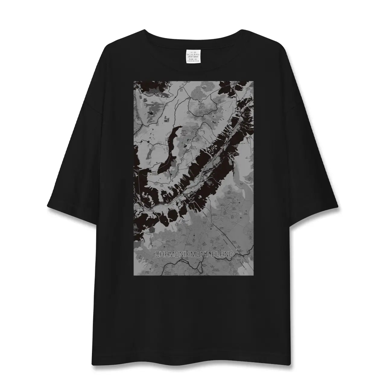【シャモニー(フランス)】地図柄ビッグシルエットTシャツ