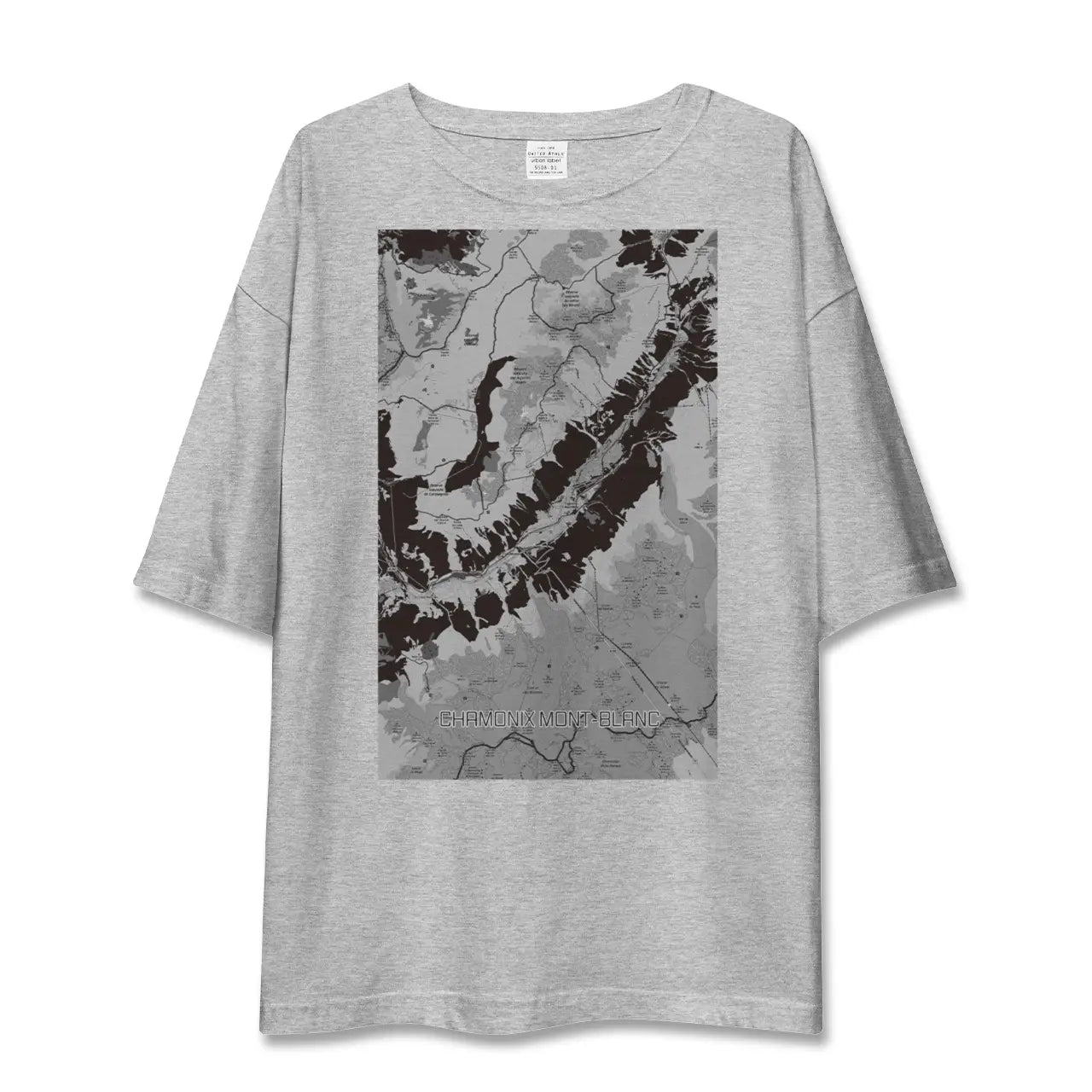 【シャモニー(フランス)】地図柄ビッグシルエットTシャツ