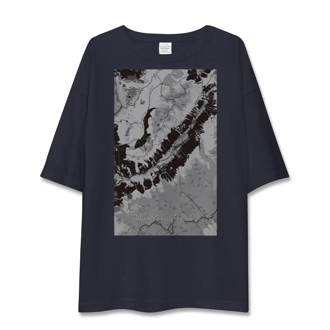 【シャモニー(フランス)】地図柄ビッグシルエットTシャツ