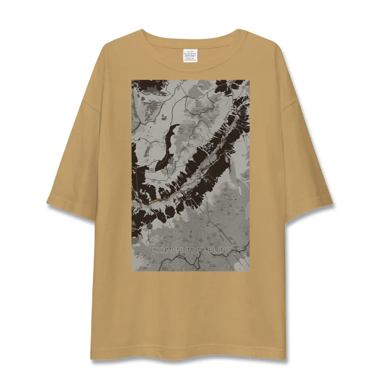【シャモニー(フランス)】地図柄ビッグシルエットTシャツ