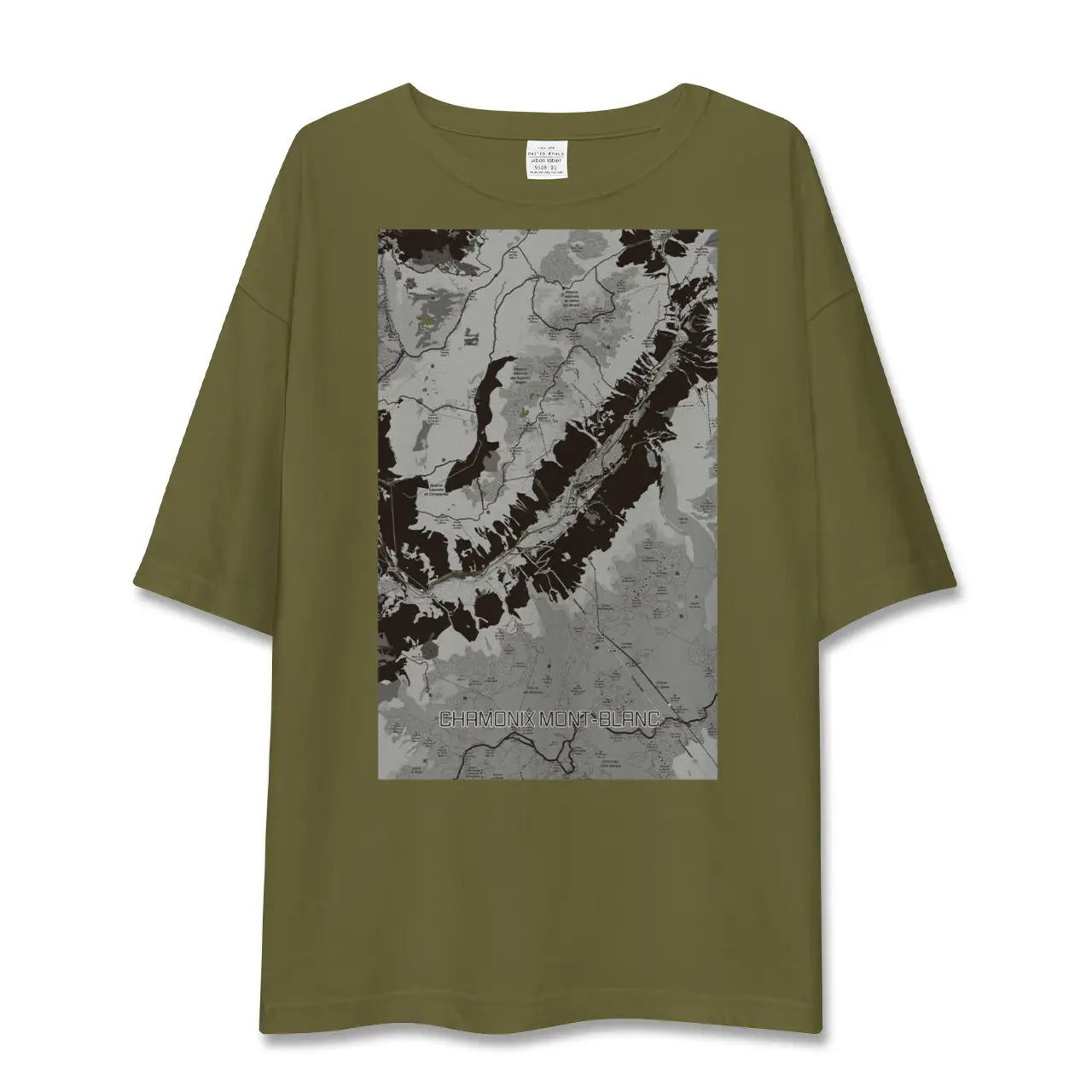【シャモニー(フランス)】地図柄ビッグシルエットTシャツ