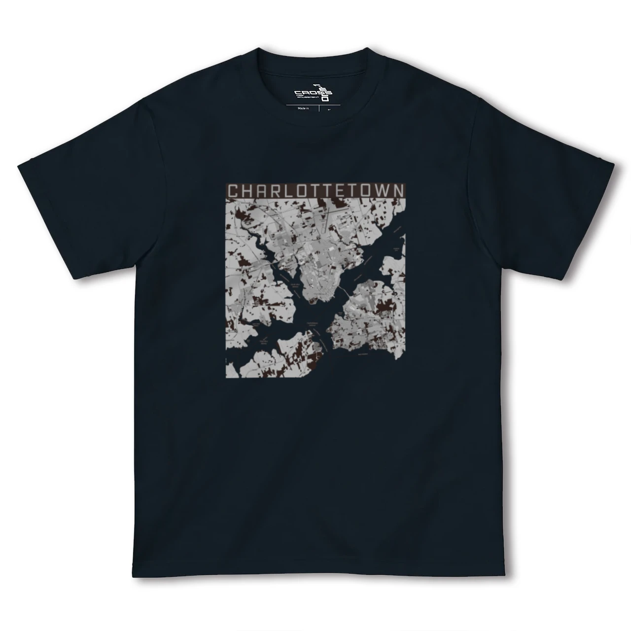【シャーロットタウン(カナダ)】地図柄ヘビーウェイトTシャツ