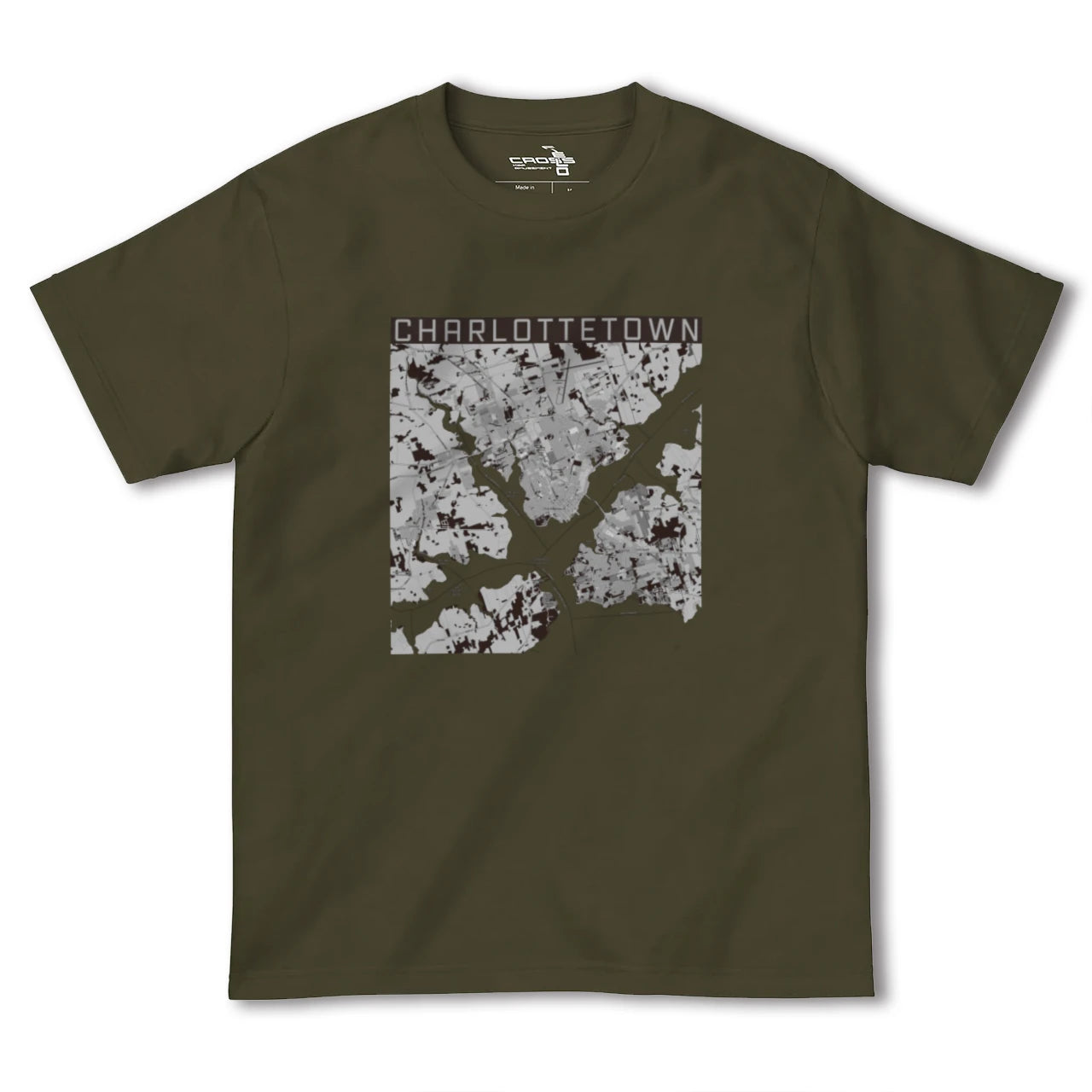 【シャーロットタウン(カナダ)】地図柄ヘビーウェイトTシャツ