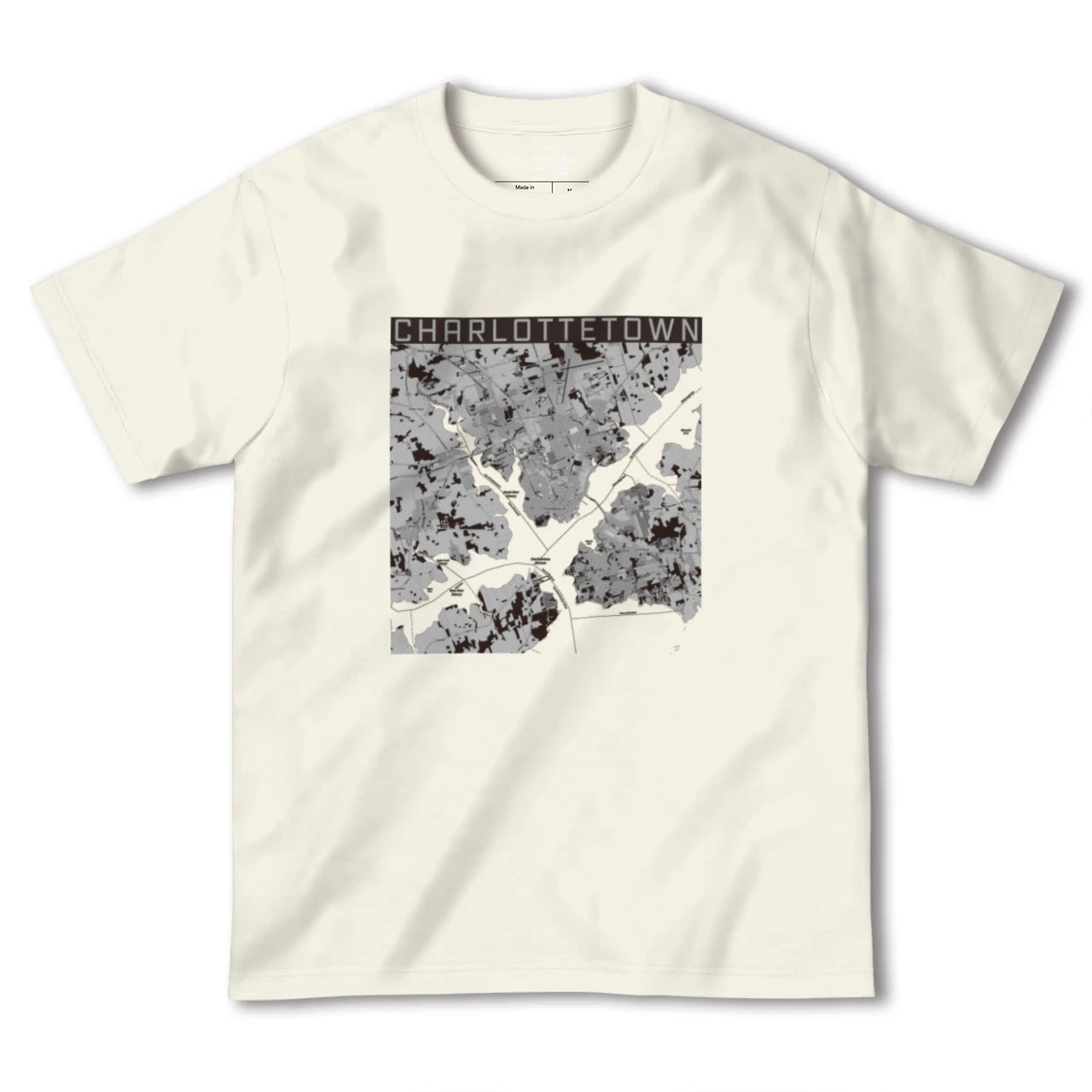【シャーロットタウン(カナダ)】地図柄ヘビーウェイトTシャツ