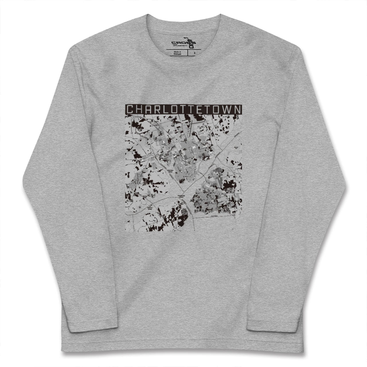【シャーロットタウン(カナダ)】地図柄ロングスリーブTシャツ
