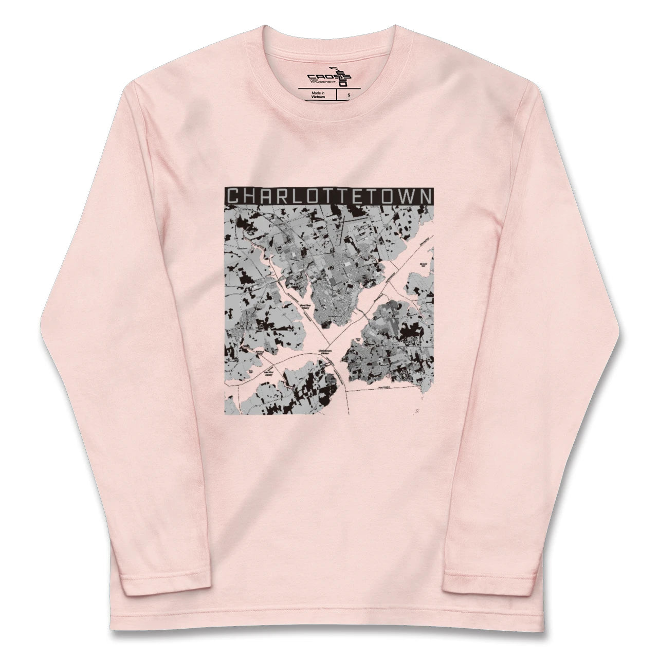 【シャーロットタウン(カナダ)】地図柄ロングスリーブTシャツ