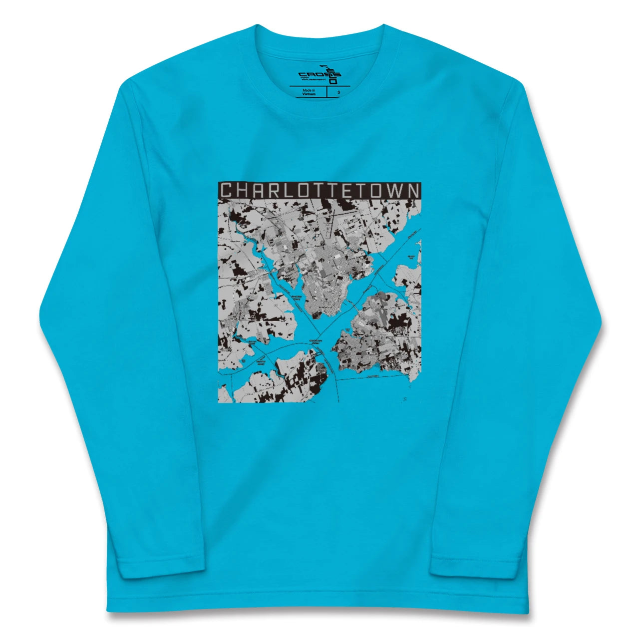 【シャーロットタウン(カナダ)】地図柄ロングスリーブTシャツ