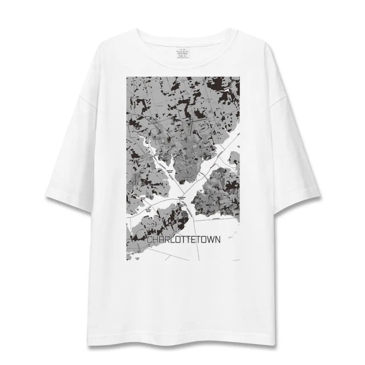 【シャーロットタウン(カナダ)】地図柄ビッグシルエットTシャツ