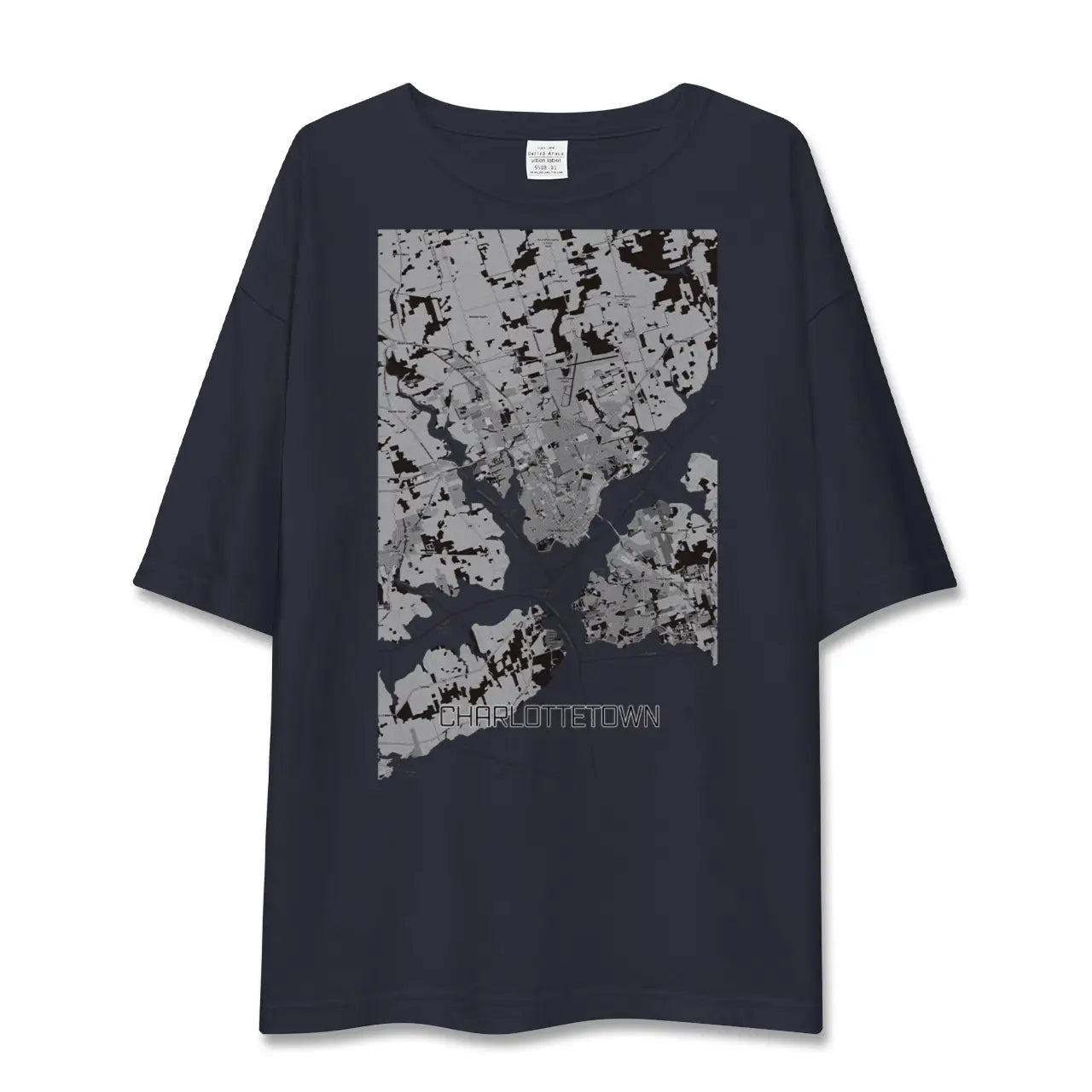 【シャーロットタウン(カナダ)】地図柄ビッグシルエットTシャツ