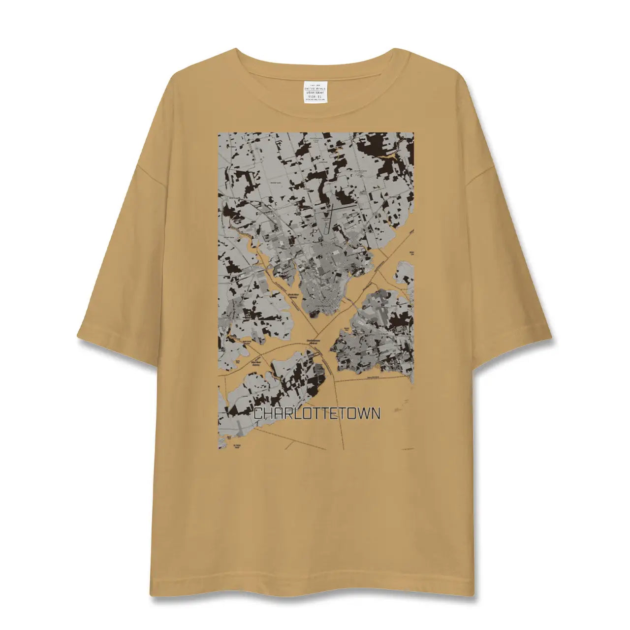 【シャーロットタウン(カナダ)】地図柄ビッグシルエットTシャツ