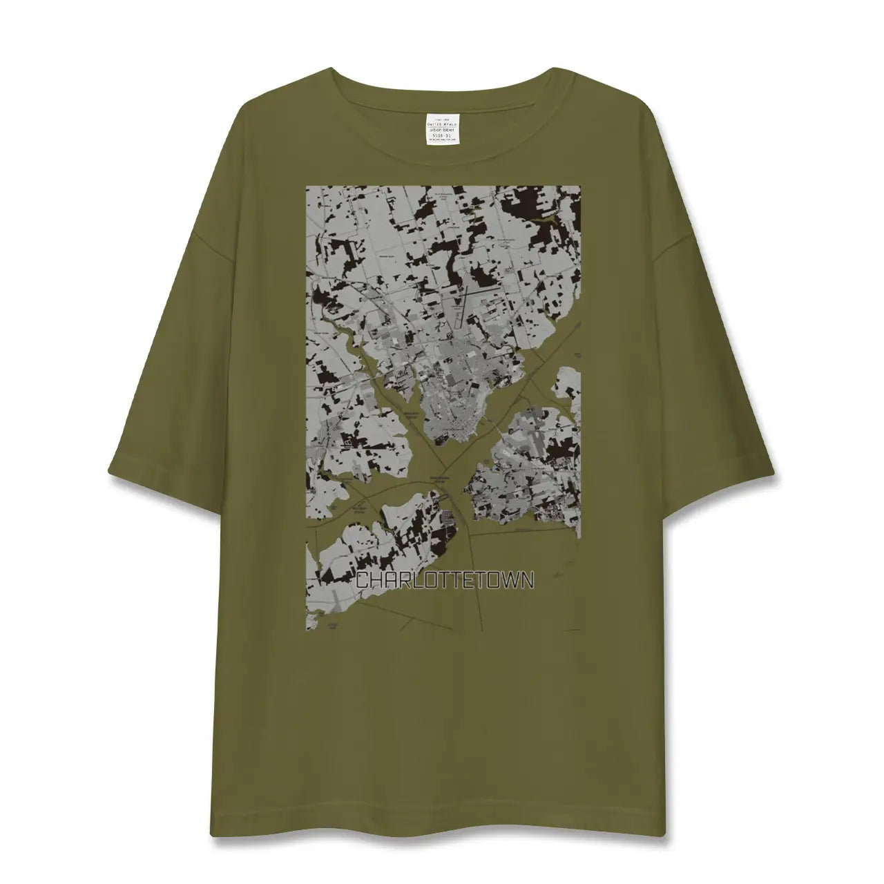 【シャーロットタウン(カナダ)】地図柄ビッグシルエットTシャツ