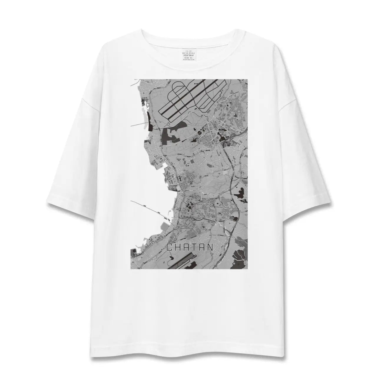 【北谷(沖縄県)】地図柄ビッグシルエットTシャツ