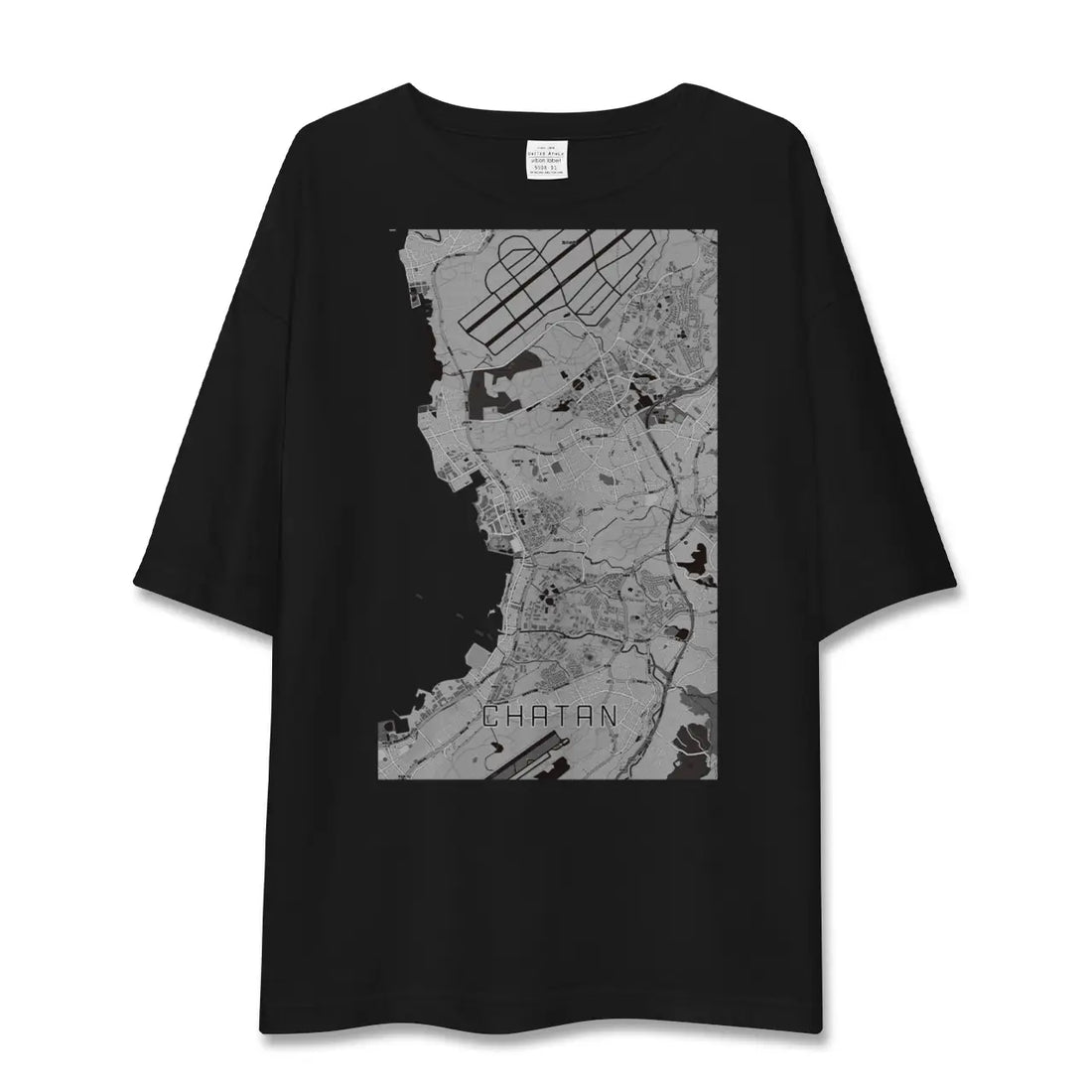 【北谷(沖縄県)】地図柄ビッグシルエットTシャツ