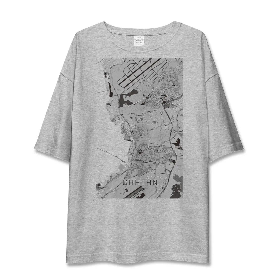 【北谷(沖縄県)】地図柄ビッグシルエットTシャツ