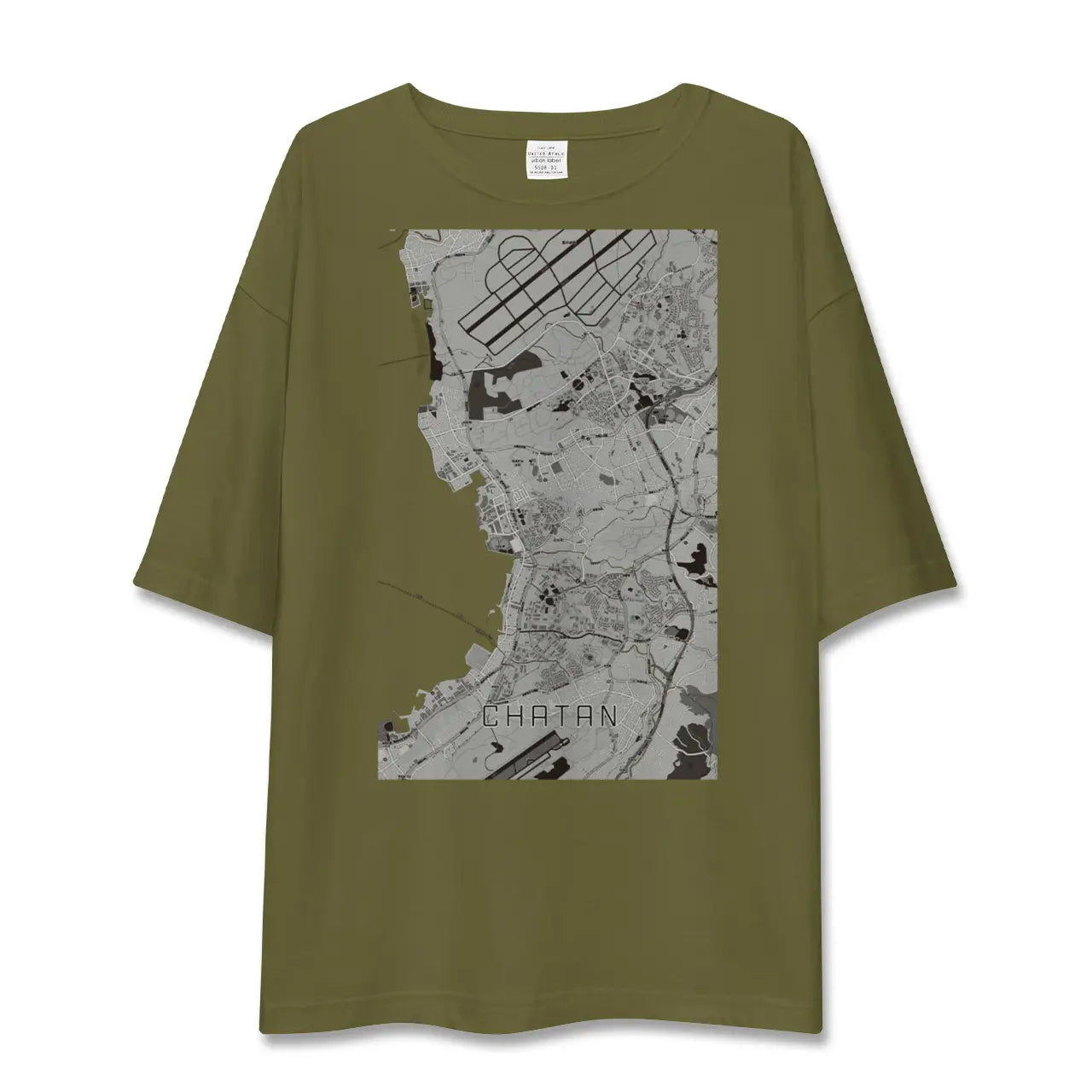 【北谷(沖縄県)】地図柄ビッグシルエットTシャツ