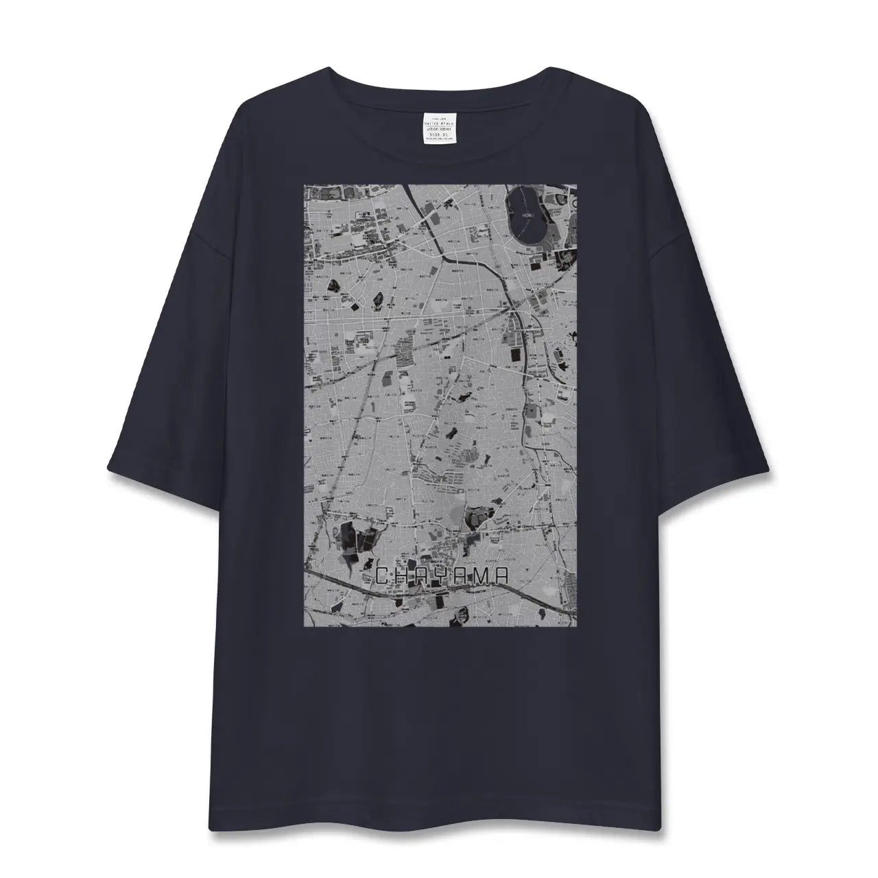 【茶山(福岡県)】地図柄ビッグシルエットTシャツ