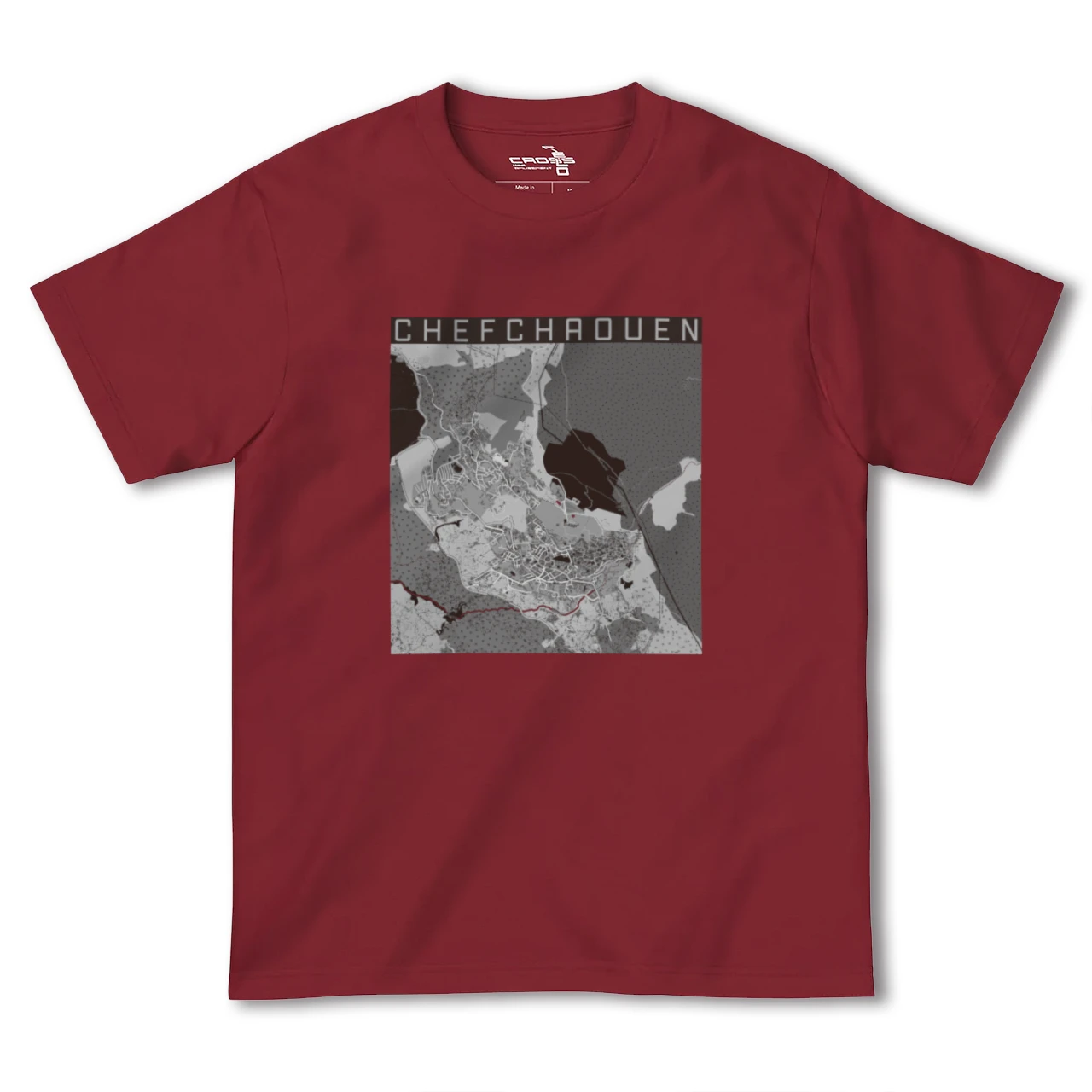 【シャウエン(モロッコ)】地図柄ヘビーウェイトTシャツ