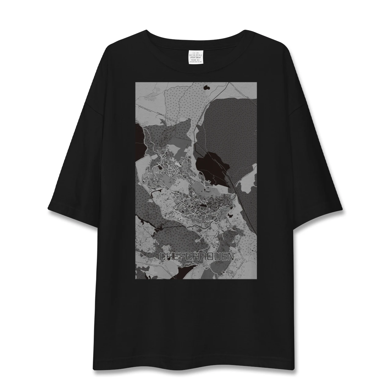 【シャウエン(モロッコ)】地図柄ビッグシルエットTシャツ
