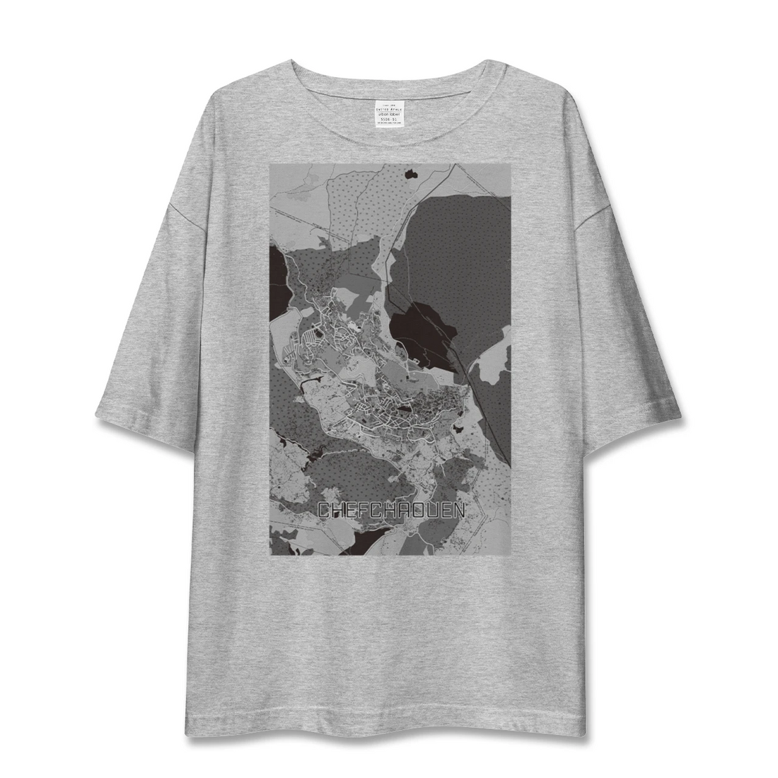 【シャウエン(モロッコ)】地図柄ビッグシルエットTシャツ