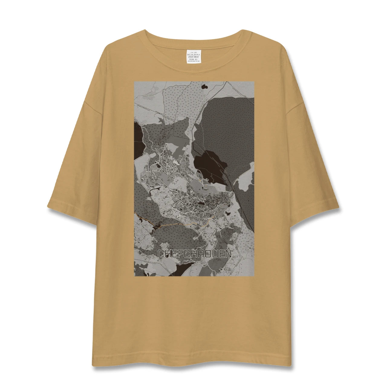 【シャウエン(モロッコ)】地図柄ビッグシルエットTシャツ