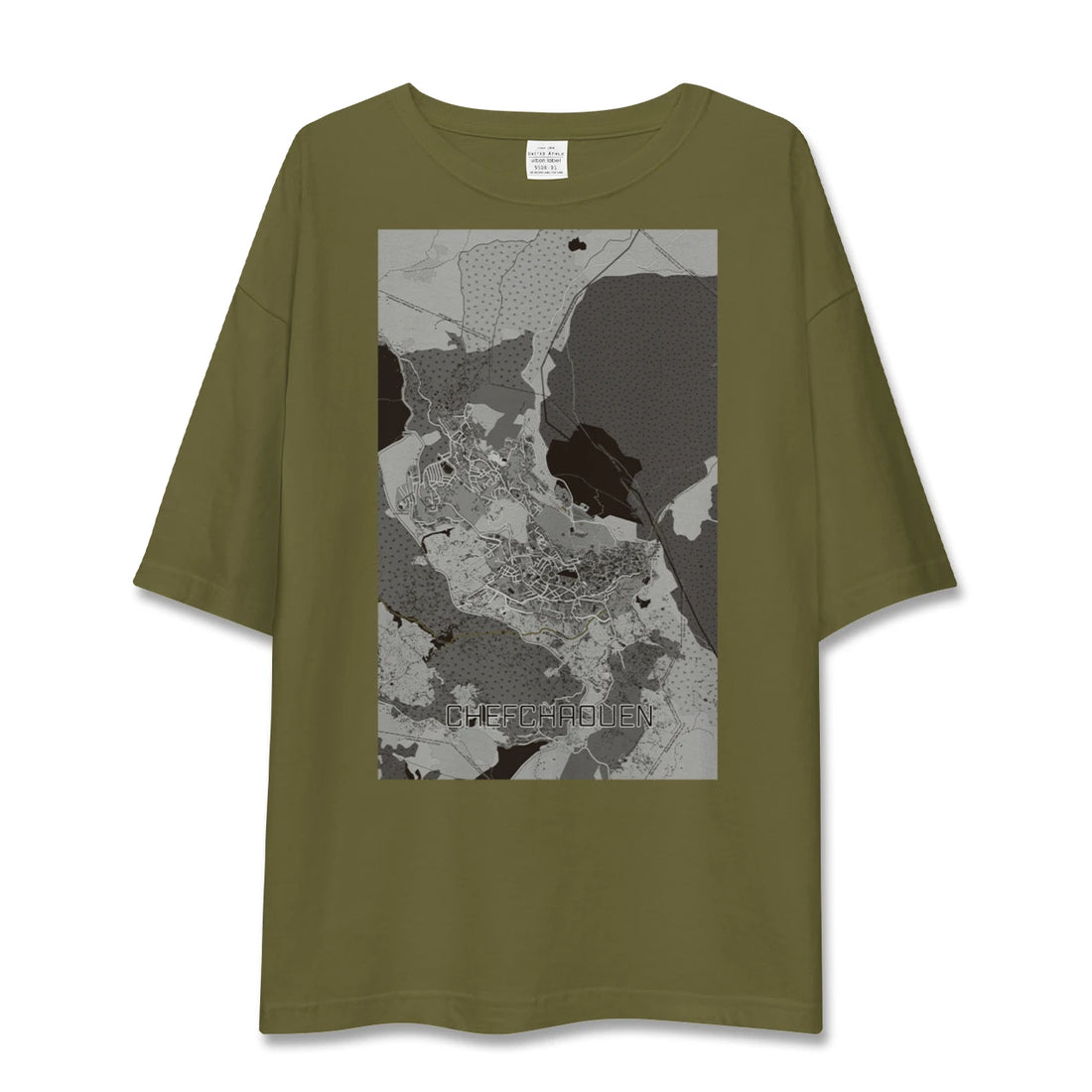 【シャウエン(モロッコ)】地図柄ビッグシルエットTシャツ