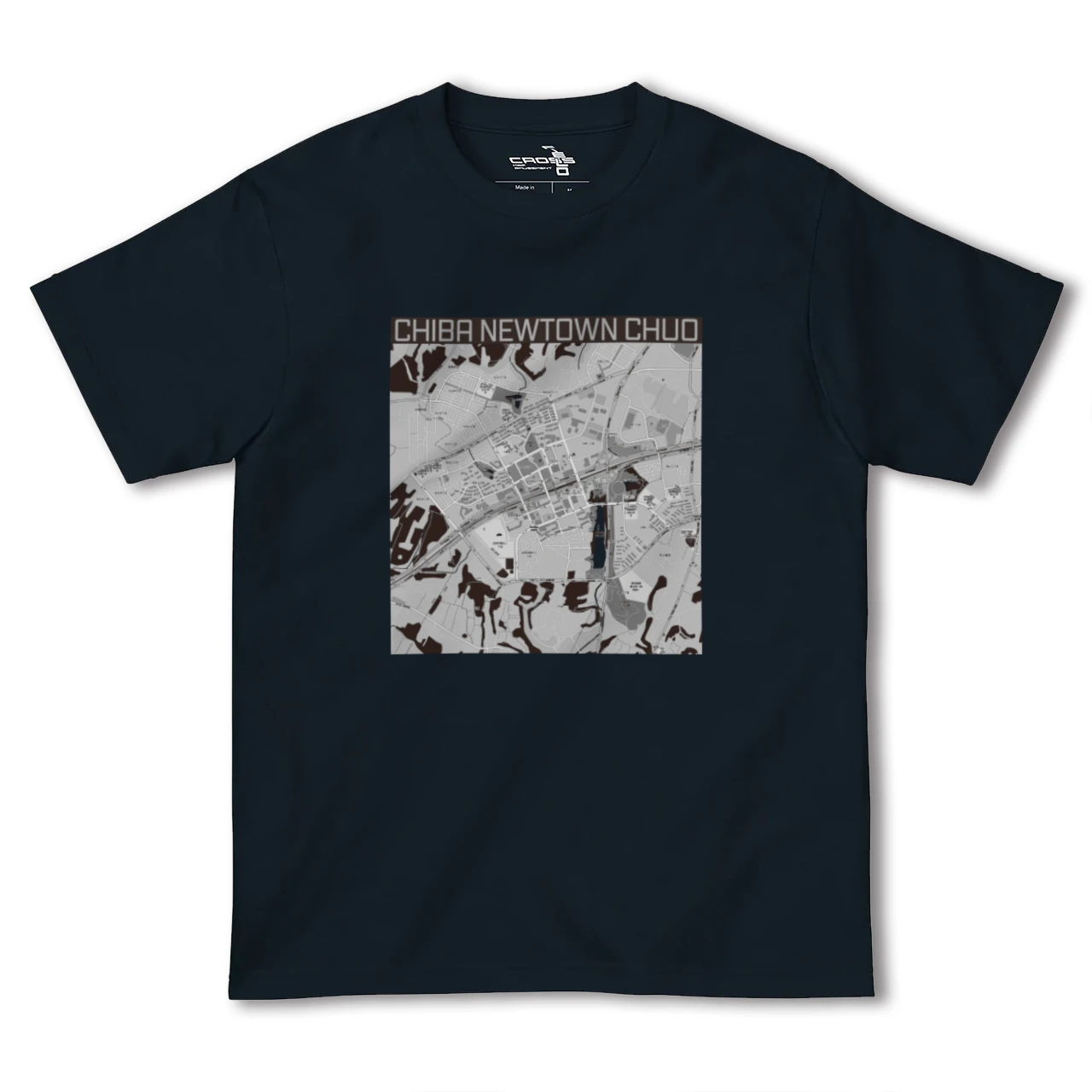 【千葉ニュータウン中央(千葉県)】地図柄ヘビーウェイトTシャツ