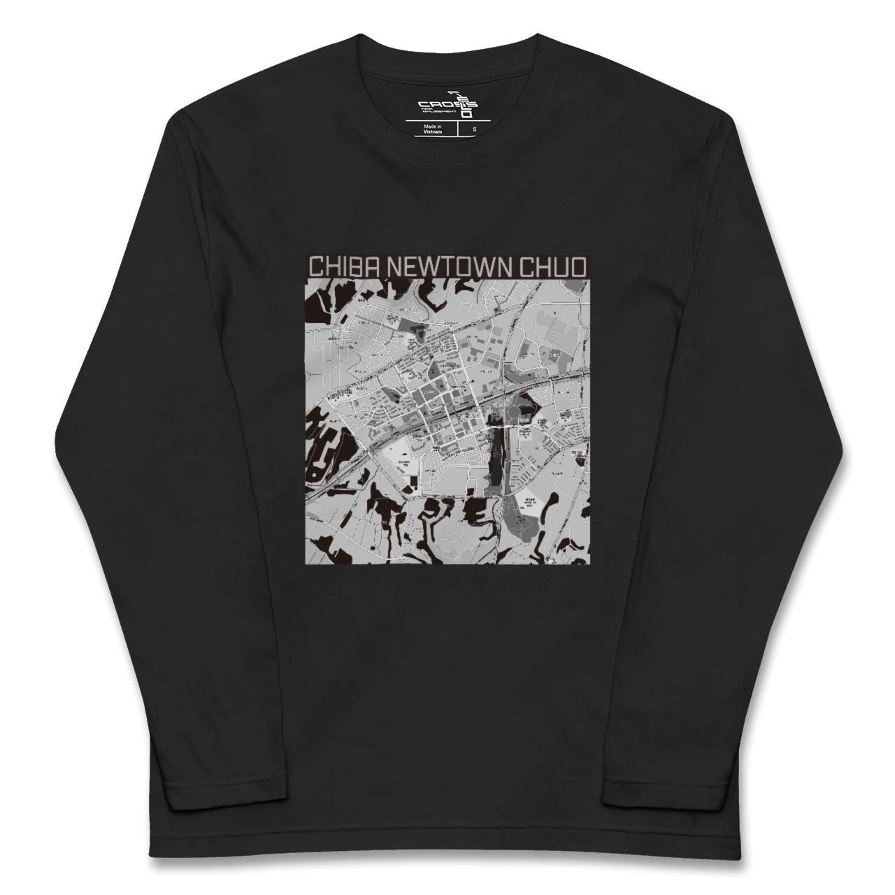 【千葉ニュータウン中央(千葉県)】地図柄ロングスリーブTシャツ