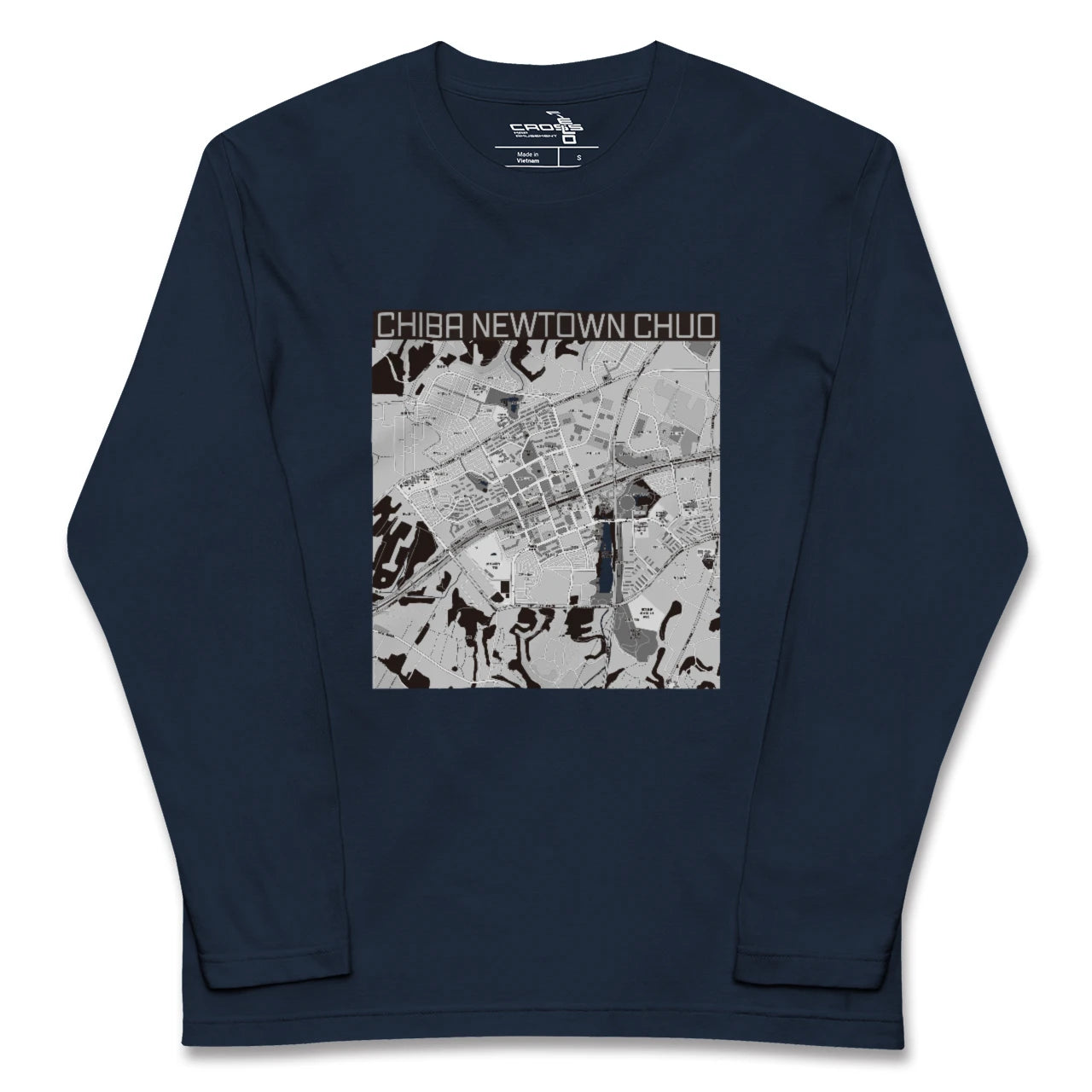 【千葉ニュータウン中央(千葉県)】地図柄ロングスリーブTシャツ