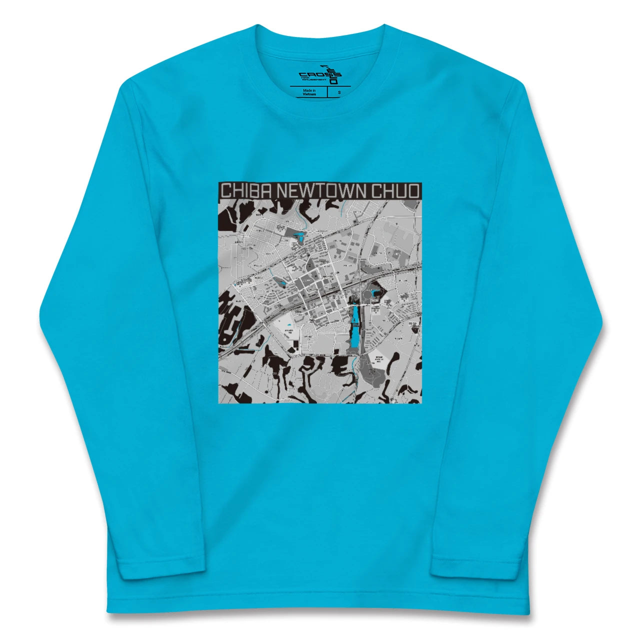 【千葉ニュータウン中央(千葉県)】地図柄ロングスリーブTシャツ