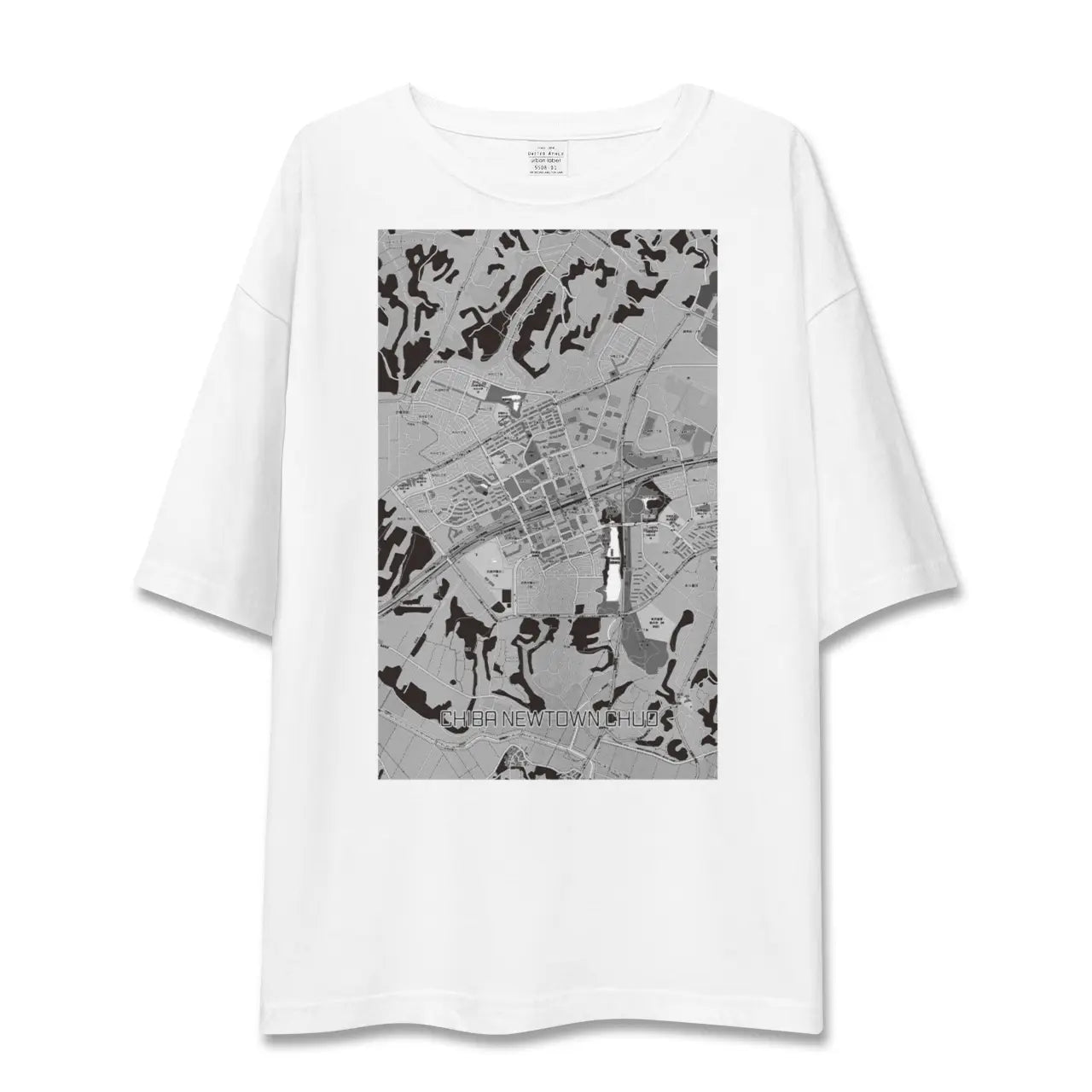 【千葉ニュータウン中央(千葉県)】地図柄ビッグシルエットTシャツ