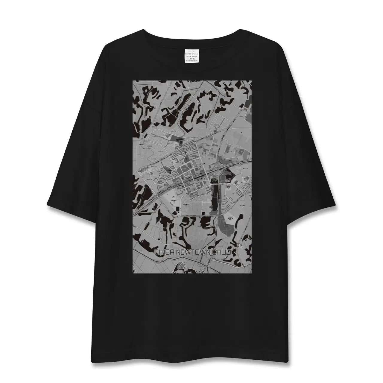 【千葉ニュータウン中央(千葉県)】地図柄ビッグシルエットTシャツ