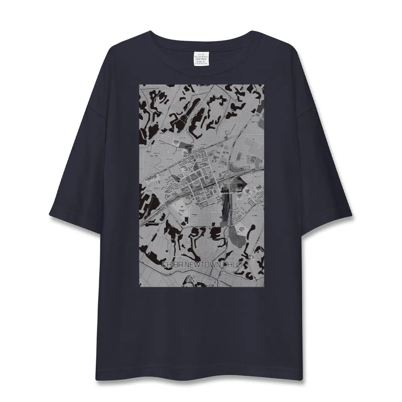 【千葉ニュータウン中央(千葉県)】地図柄ビッグシルエットTシャツ