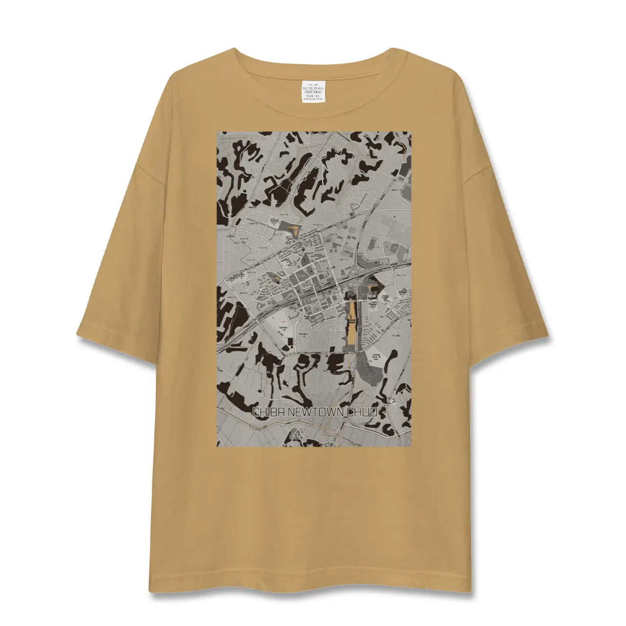【千葉ニュータウン中央(千葉県)】地図柄ビッグシルエットTシャツ