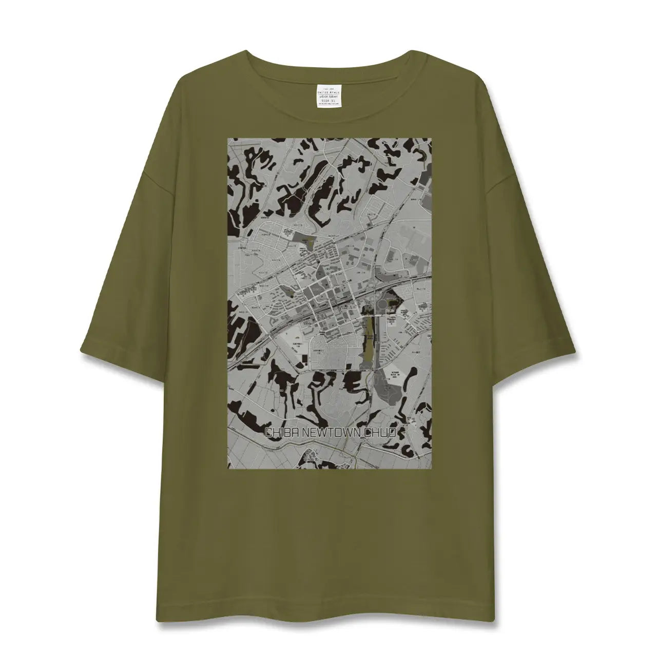 【千葉ニュータウン中央(千葉県)】地図柄ビッグシルエットTシャツ