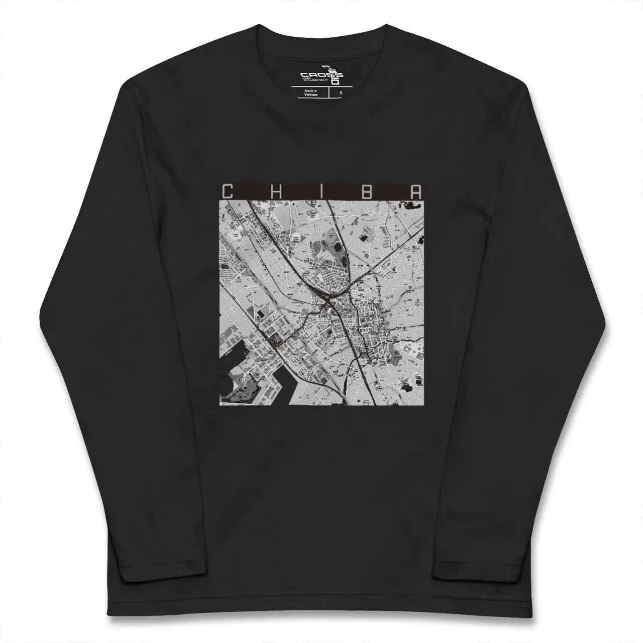 【千葉(千葉県)】地図柄ロングスリーブTシャツ