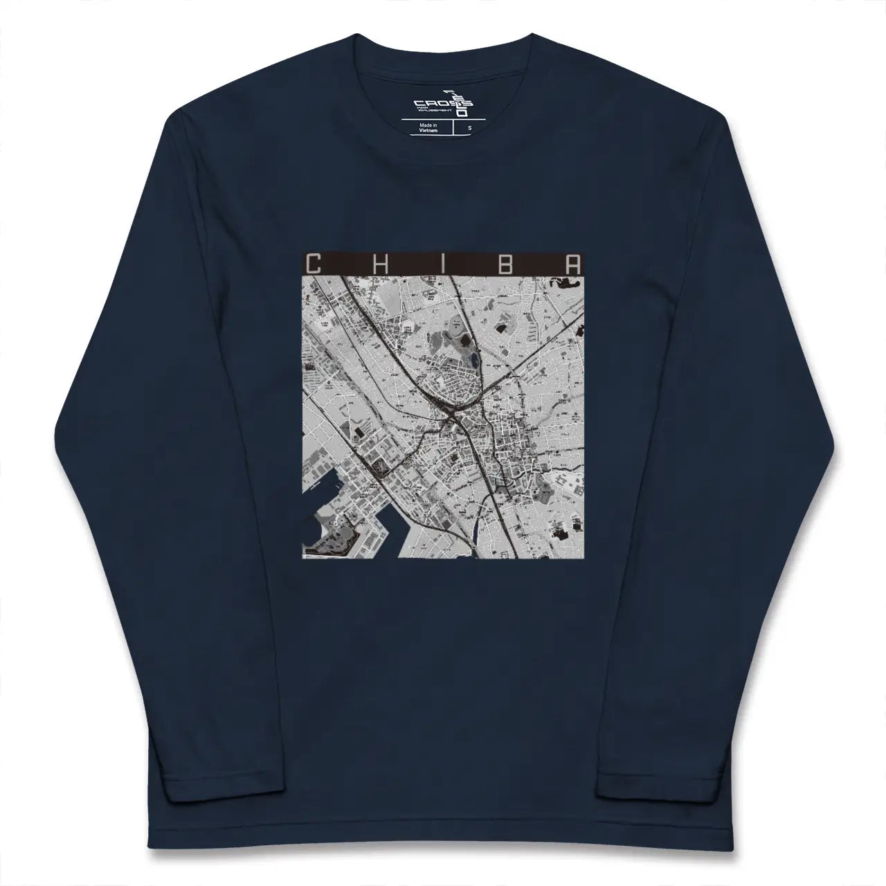 【千葉(千葉県)】地図柄ロングスリーブTシャツ