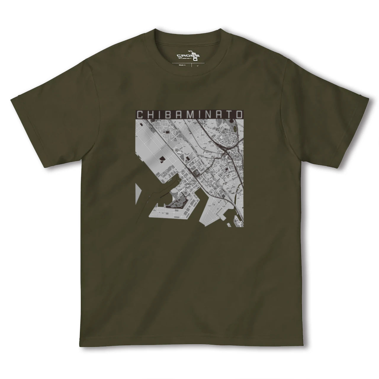 【千葉みなと(千葉県)】地図柄ヘビーウェイトTシャツ