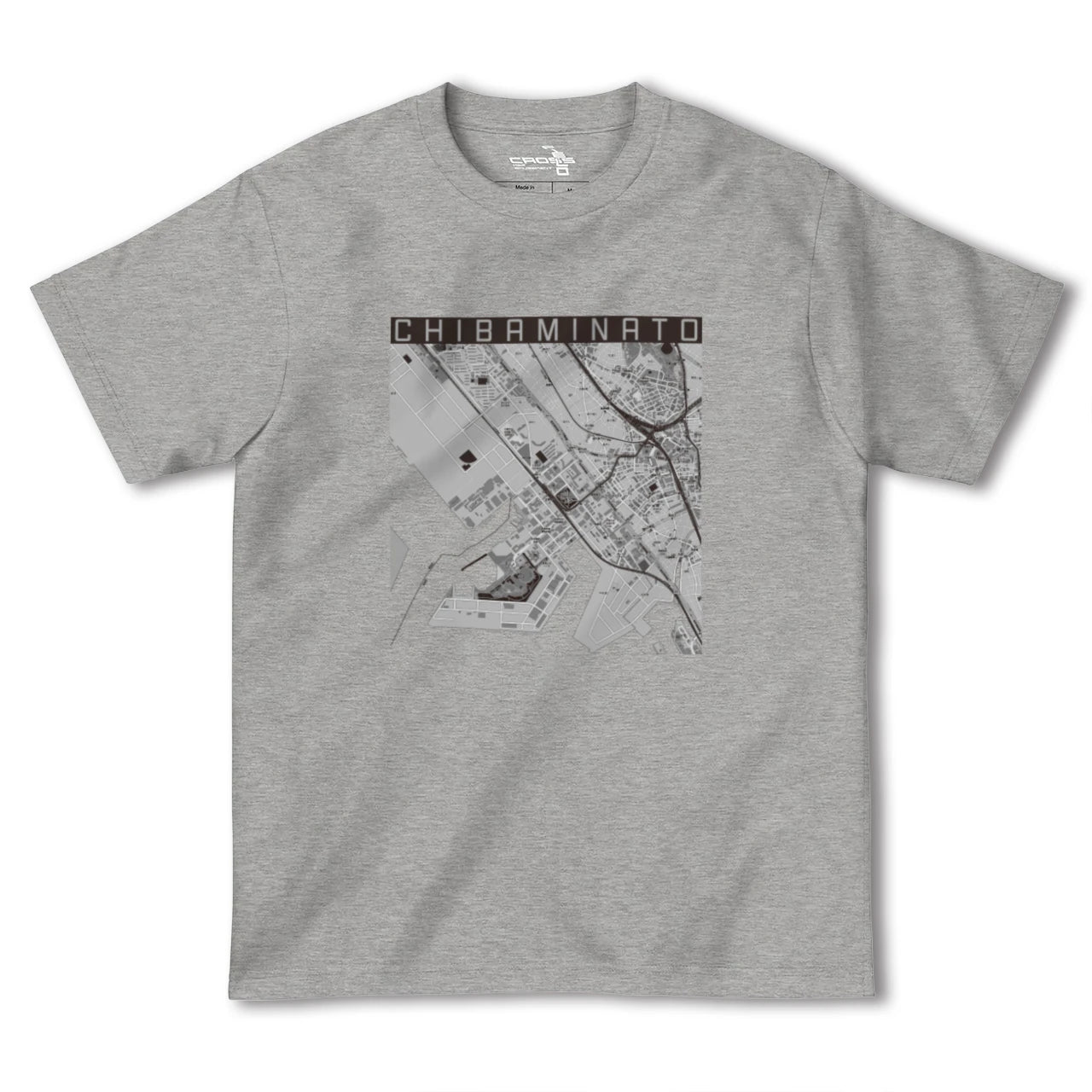 【千葉みなと(千葉県)】地図柄ヘビーウェイトTシャツ