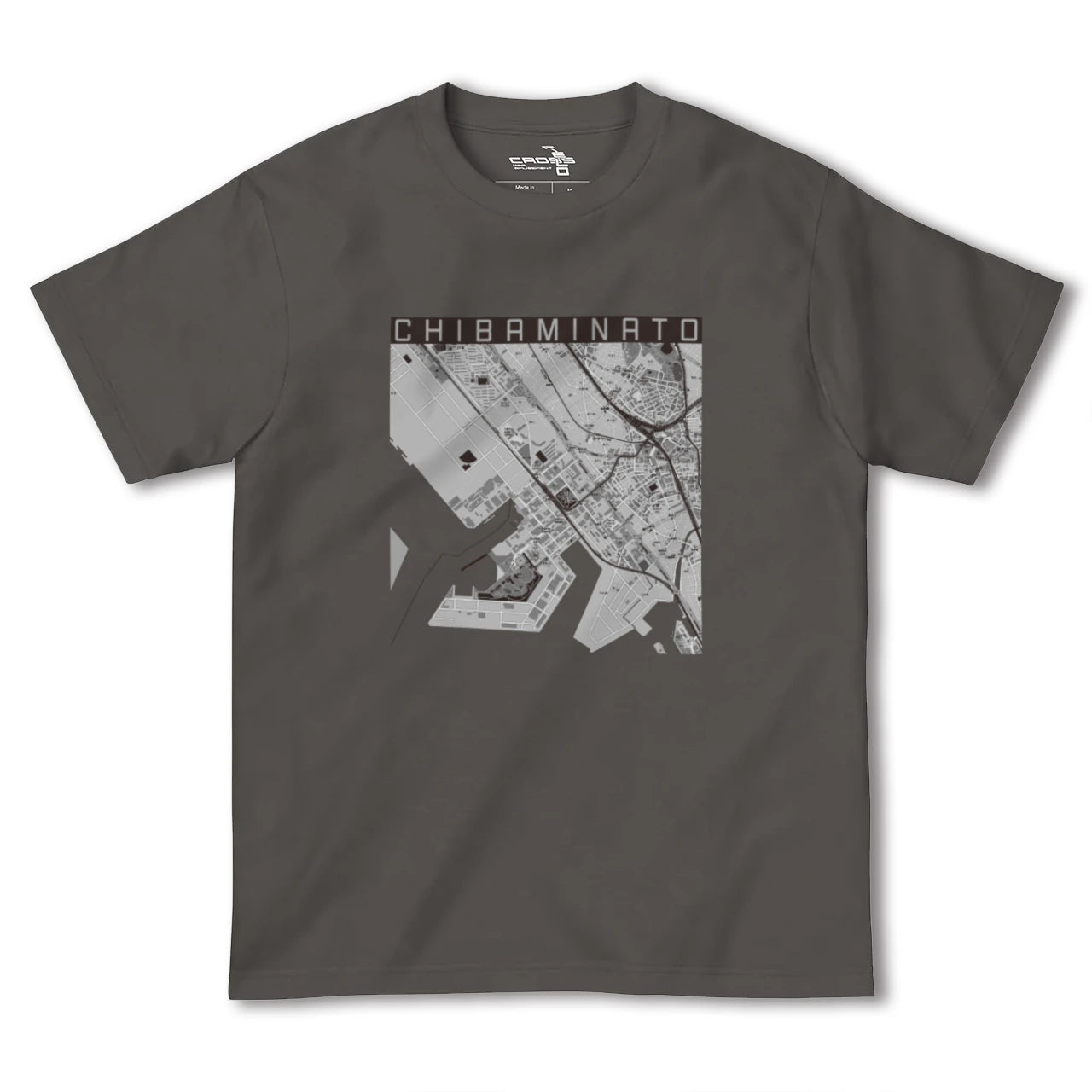 【千葉みなと(千葉県)】地図柄ヘビーウェイトTシャツ