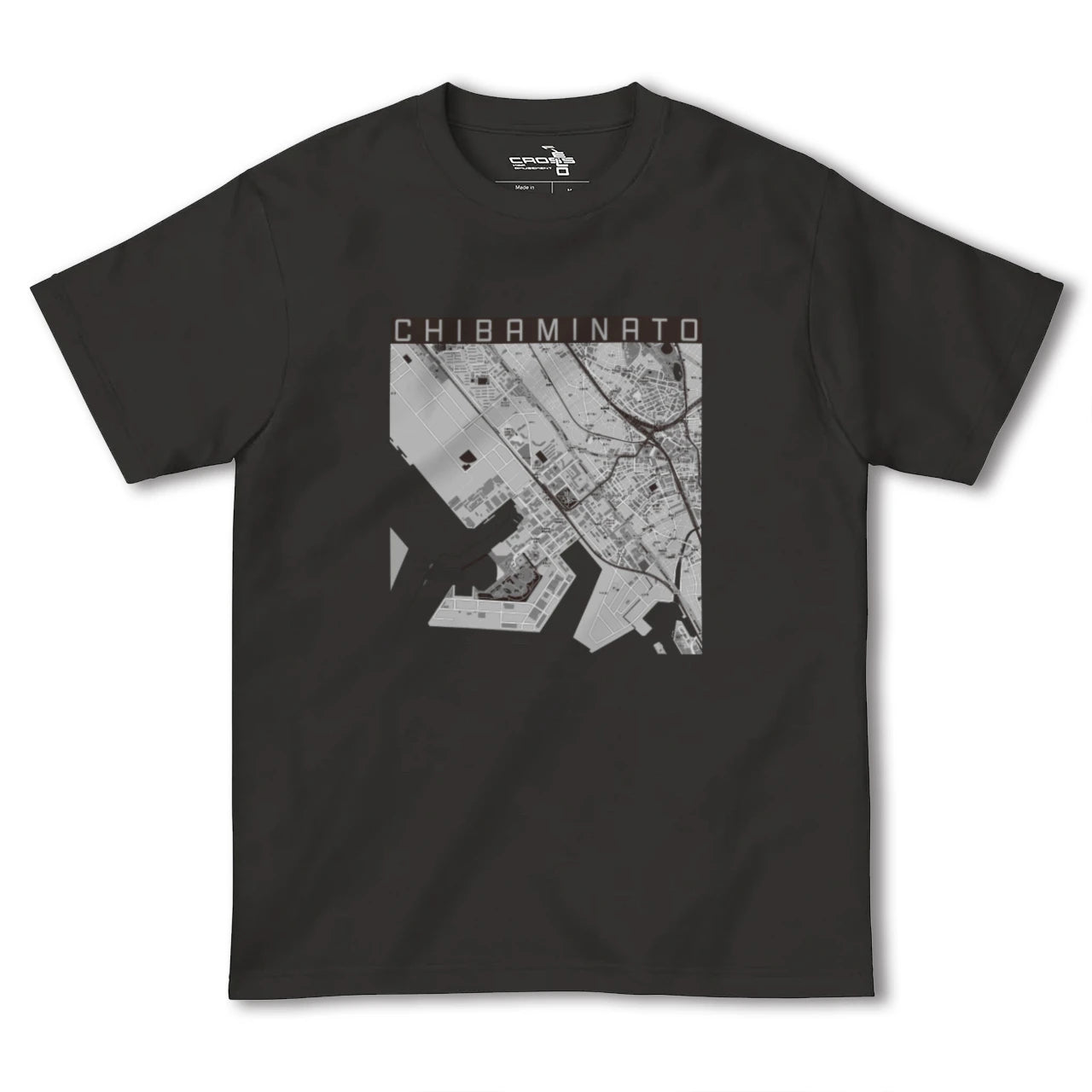 【千葉みなと(千葉県)】地図柄ヘビーウェイトTシャツ